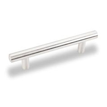 Hardware Resources 146SN 146 mm (5-3/4") Overall Length 9/16" Diameter Steel Cabinet Bar Pull - 96 mm center-to-center Holes - Screws Included - Satin Nickel