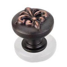 Hardware Resources 218DBAC 1-3/8" Overall Length Raised Fleur-de-lis Cabinet Knob - Screws Included - Brushed Oil Rubbed Bronze