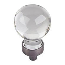 Hardware Resources G130BNBDL 1-1/16" Diameter Glass Sphere Cabinet Knob - Screws Included - Brushed Pewter