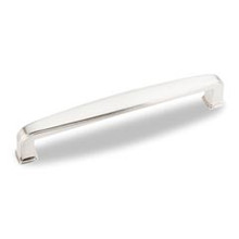 Hardware Resources 1092-128SN 5-9/16" Overall Length Plain Square Cabinet Pull - Screws Included - 128 mm center-to-center Holes - Satin Nickel