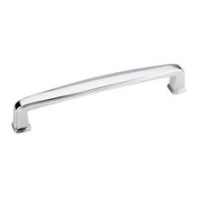 Hardware Resources 1092-128PC 5-9/16" Overall Length Plain Square Cabinet Pull - Screws Included - 128 mm center-to-center Holes - Polished Chrome
