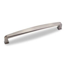 Hardware Resources 1092-160BNBDL 6-13/16" Overall Length Plain Square Cabinet Pull - 160 mm center-to-center Holes - Screws Included - Brushed Pewter