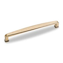 Hardware Resources 1092-160AEM 6-13/16" Overall Length Plain Square Cabinet Pull - 160 mm center-to-center Holes - Screws Included - Distressed Antique Brass