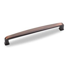 Hardware Resources 1092-160DBAC 6-13/16" Overall Length Plain Square Cabinet Pull - 160 mm center-to-center Holes - Screws Included - Brushed Oil Rubbed Bronze