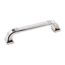 Hardware Resources 165-128NI 5-13/16" Overall Length Cabinet Pull - Screws Included - 128 mm center-to-center Holes - Polished Nickel
