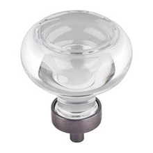 Hardware Resources G120L-BNBDL 1-3/4" Diameter Glass Button Cabinet Knob - Screws Included - Brushed Pewter