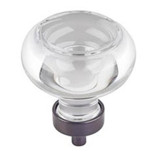 Hardware Resources G120L-DBAC 1-3/4" Diameter Glass Button Cabinet Knob - Screws Included - Brushed Oil Rubbed Bronze