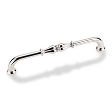Hardware Resources 818-160NI 6-15/16" Overall Length Cabinet Pull - 160 mm center-to-center Holes - Screws Included - Polished Nickel