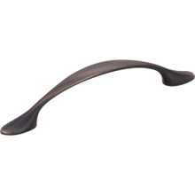 Hardware Resources 80814-DBAC-R 5" Overall Length Zinc Footed Cabinet Pull - 96 mm center-to-center - Brushed Oil Rubbed Bronze