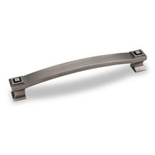 Hardware Resources 585-160BNBDL 7-1/16" Overall Length Square Cabinet Pull - 160 mm center-to-center Holes - Screws Included - Brushed Pewter
