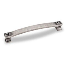 Hardware Resources 585-160DP 7-1/16" Overall Length Square Cabinet Pull - 160 mm center-to-center Holes - Screws Included - Distressed Pewter