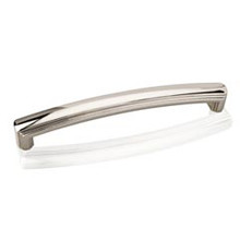 Hardware Resources 519-160NI 6-13/16" Overall Length Cabinet Pull - 160 mm center-to-center Holes - Screws Included - Polished Nickel