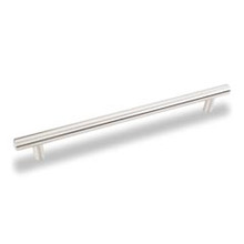 Hardware Resources 722SN 722 mm (28-7/16") Overall Length 9/16" Diameter Steel Cabinet Bar Pull - 673 mm center-to-center Holes - Screws Included - Satin Nickel