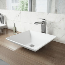 VIGO VGT1020 Hibiscus Matte Stone Vessel Bathroom Sink Set With Otis Vessel Faucet In Oil Rubbed Bronze