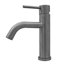 Whitehaus WHS8601-SB-GM Waterhaus  Solid Stainless Steel Single Lever Elevated Lavatory Faucet - Gunmetal