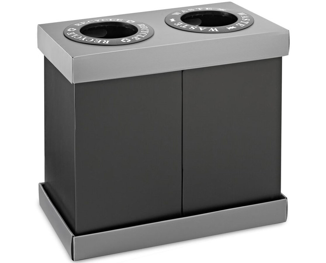 Alpine 47102BLK 28Gallon Recycling Indoor Waste Bin Black