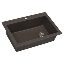 Ruvati 33 x 22 inch epiGranite Dual-Mount Granite Composite Single Bowl Kitchen Sink - Espresso Brown - RVG1033ES
