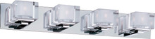 VA10004CH Modern Elegant Cut Crystal Shade Reversible 4 Vanity Lights