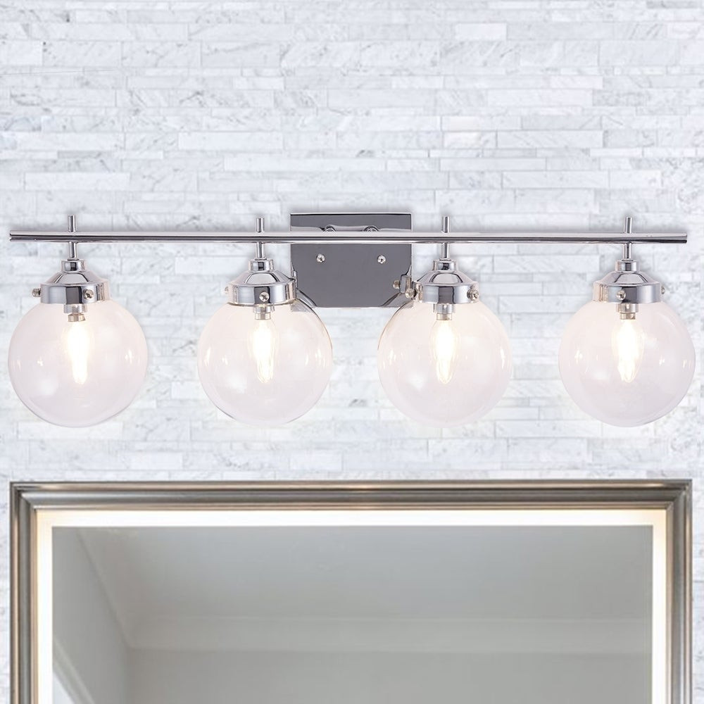 modern chrome vanity light