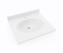 Swanstone CH1B2225 22 1/2" x 25" Single Bowl Vanity Sink & Counter Top - White