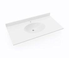 Swanstone CH1B2243 22 1/2" x 43" Single Bowl Vanity Sink & Counter Top - White