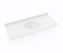 Swanstone CH1B2255 22 1/2" x 55" Single Bowl Vanity Sink & Counter Top - White