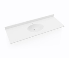Swanstone CH1B2261-010 22 1/2" x 61" Single Bowl Vanity Sink & Counter Top  - White