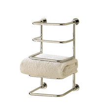 Valsan 57203GD Essentials 4-Tier Towel Rack-Shelf-Wall Mounted - Gold