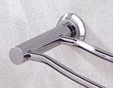 Valsan 67176UB Nova 25 3/8" Double Towel Rail - Bar - Unlacquered Brass