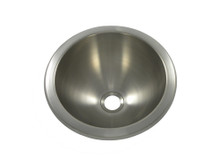 Opella 18105.046 12" Round Bar Sink - Brushed Stainless - Undermount or Drop In