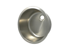 Opella 14157.046 16" Round Bar Sink - Brushed Stainless Steel