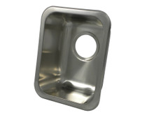 Opella 13200.046 13" x 10" Rectangle Undermount or Drop In Bar Sink - Brushed Stainless Steel
