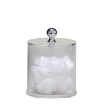 Valsan PP785GD Pombo Pur Countertop Acrylic Cotton Ball Container - Gold