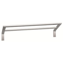 Valsan PS145045UB Sensis Flat Curved Double Towel Rail / Bar 18" - Unlacquered Brass