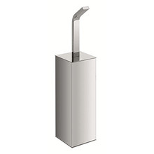 Valsan PS167UB Sensis Freestanding Square Toilet Brush & Holder - Unlacquered Brass