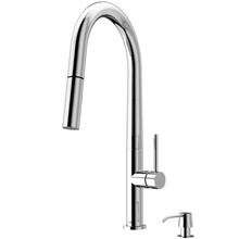 VIGO VG02029CHK2 Greenwich Pull-Down Spray Kitchen Faucet With Soap Dispenser In Chrome