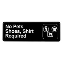 Alpine No Pets, Shoes, and Shirt Required Sign, 3 in. x 9 in.
