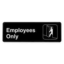Alpine Employees Only Sign, 3 in. x 9 in.