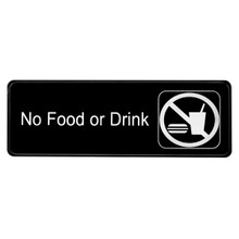 Alpine No Food or Drink Sign, 3 in. x 9 in.