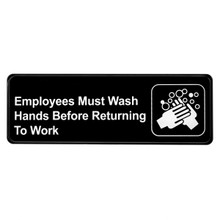 Alpine Employees Must Wash Hands Before Returning to Work Sign, 3 in. x 9 in.