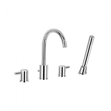 Isenberg 100.2400CP 4 Hole Deck Mounted Roman Tub Faucet With Hand Shower - Polished Chrome