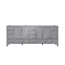 Lexora Jacques 84 Inch Distressed Grey Vanity Cabinet Only