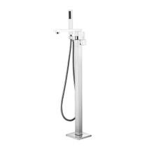 Lexora Mare Free Standing Bathtub Filler Faucet w/ Handheld Shower Wand - Chrome