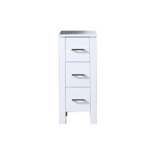 Lexora Volez 12 Inch White Side Cabinet, Phoenix Stone Top