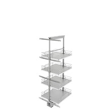 Rev-A-Shelf 5350-19-GR 19 in Chrome Solid Bottom Pantry Pullout Soft Close - Gray
