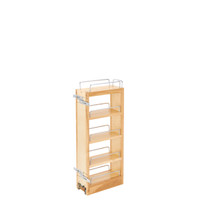 Rev-A-Shelf 448-WC-5C 5 in Wood Pull Out Wall Cabinet Organizer - Natural