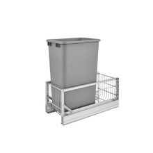 Rev-A-Shelf 5349-1550DM-117 50 Qrt Pull-Out Waste Container - Silver