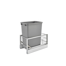 Rev-A-Shelf 5349-15DM18-117 35 Qrt Pull-Out Waste Container, 18 in Depth - Silver