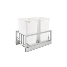 Rev-A-Shelf 5349-18DM-2 Double 35 Qrt Pull-Out Waste Containers - White