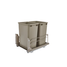 Rev-A-Shelf 53WC-1835SCDM-212 Double 35 Qrt Pull-out Waste Container Soft-Close - Champagne